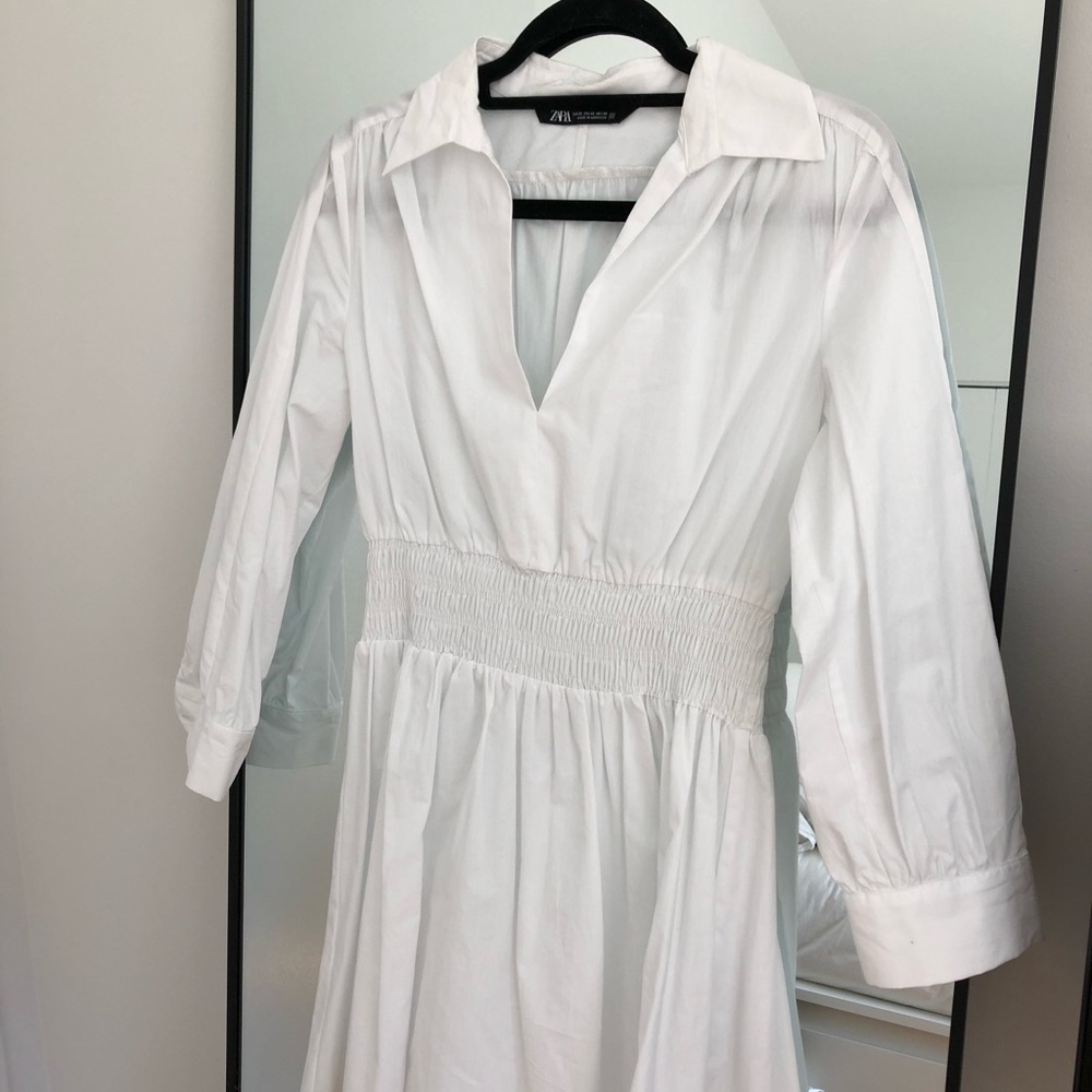 WHITE ZARA DRESS 🫶🏼🤍